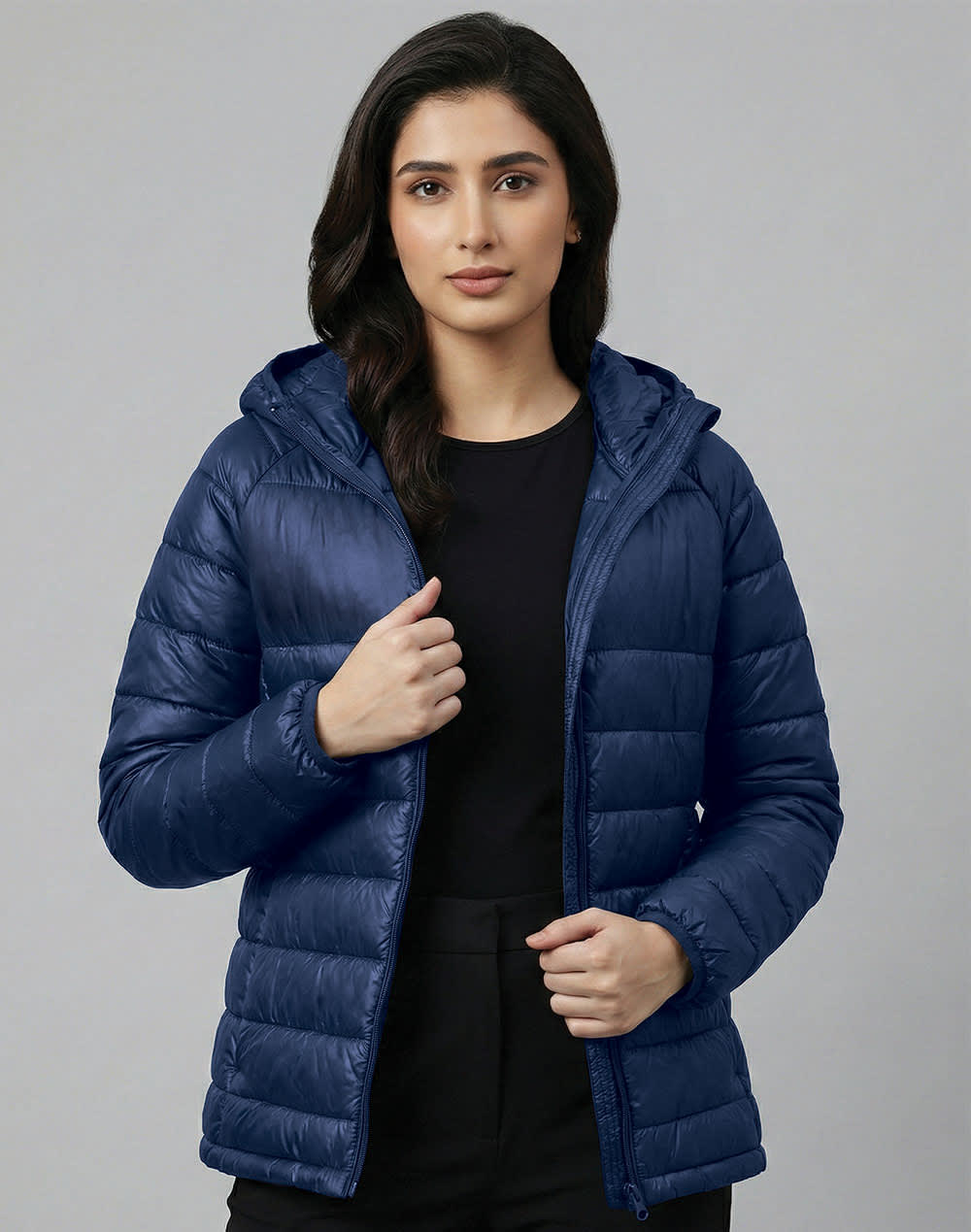 Adult's Sustainable Lightweight Hooded Puffer Jacket SH-JK67
