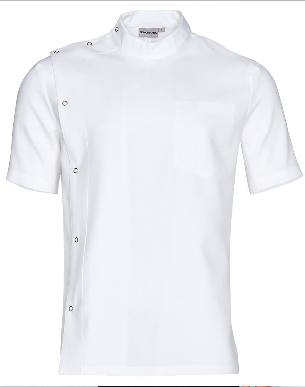 Mens Stud Front Short Sleeve Jacket M7636 | White