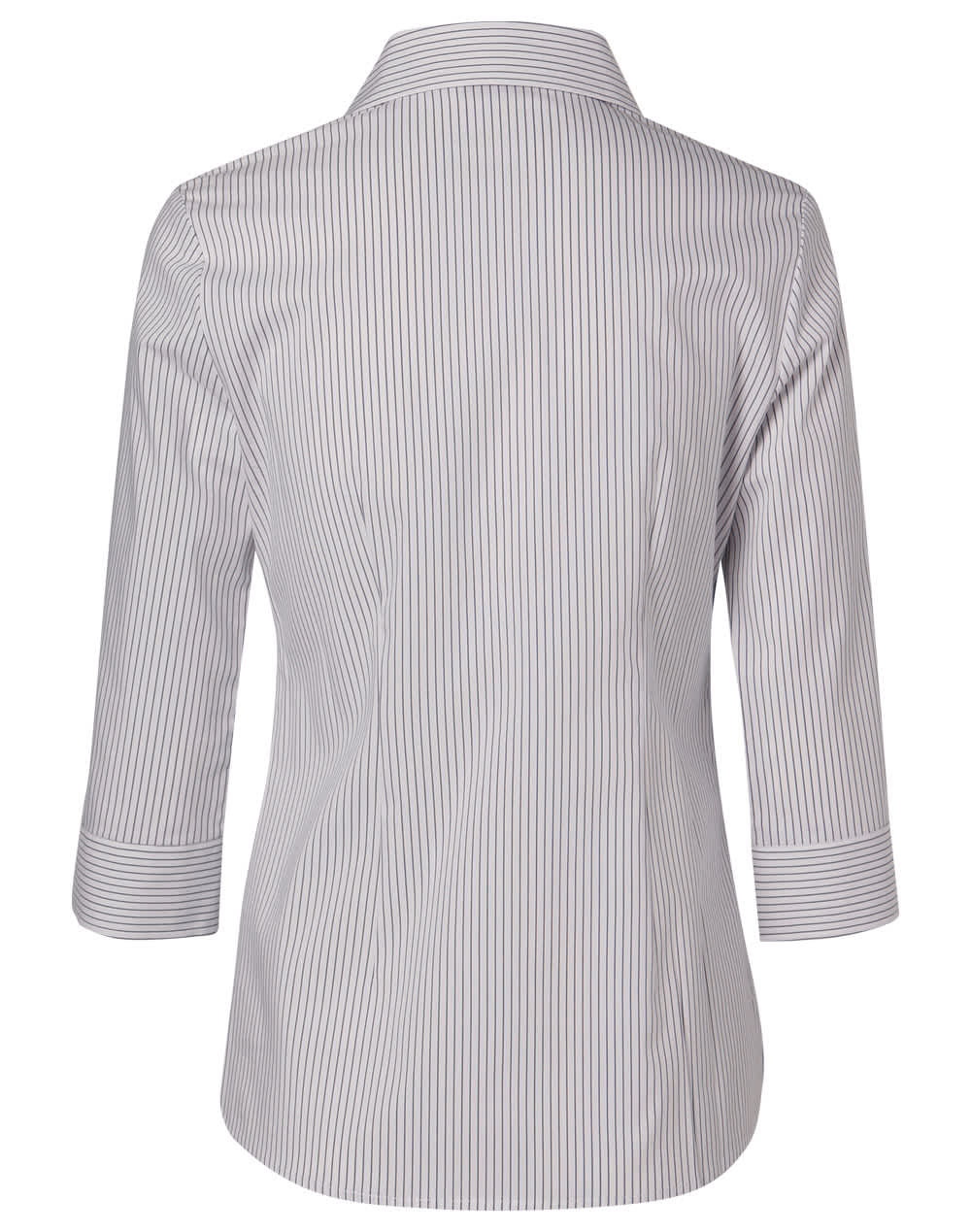 Women's Ticking Stripe 3/4 Sleeve Shirt SH-M8200Q