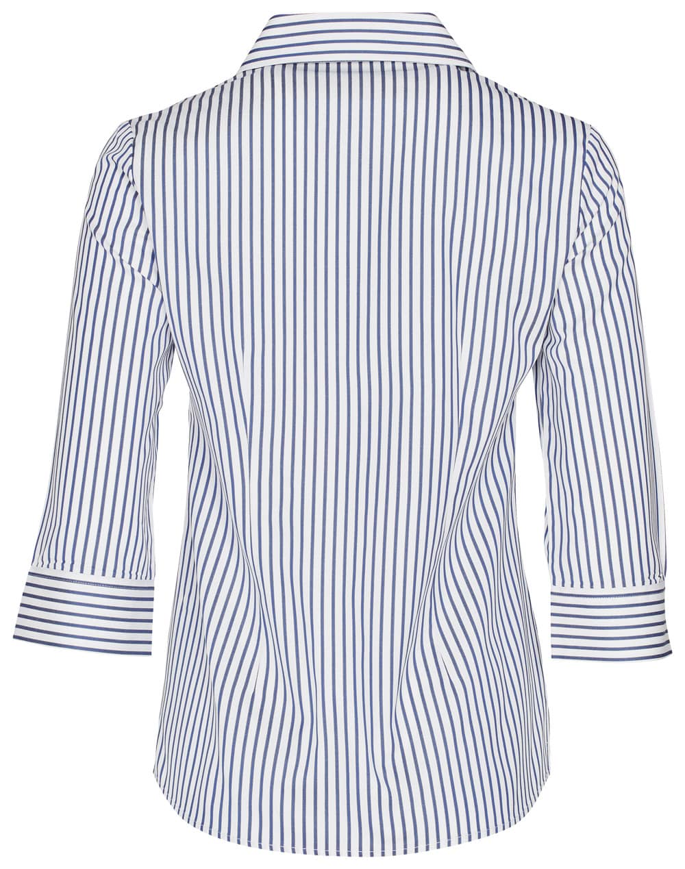 Ladies Sateen Stripe 3/4 Sleeve Shirt M8310Q | 