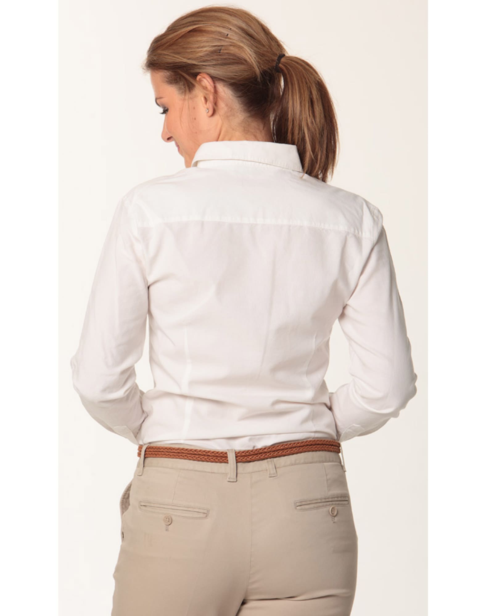 Women's Washed Oxford Long Sleeve Shirt SH-M8902