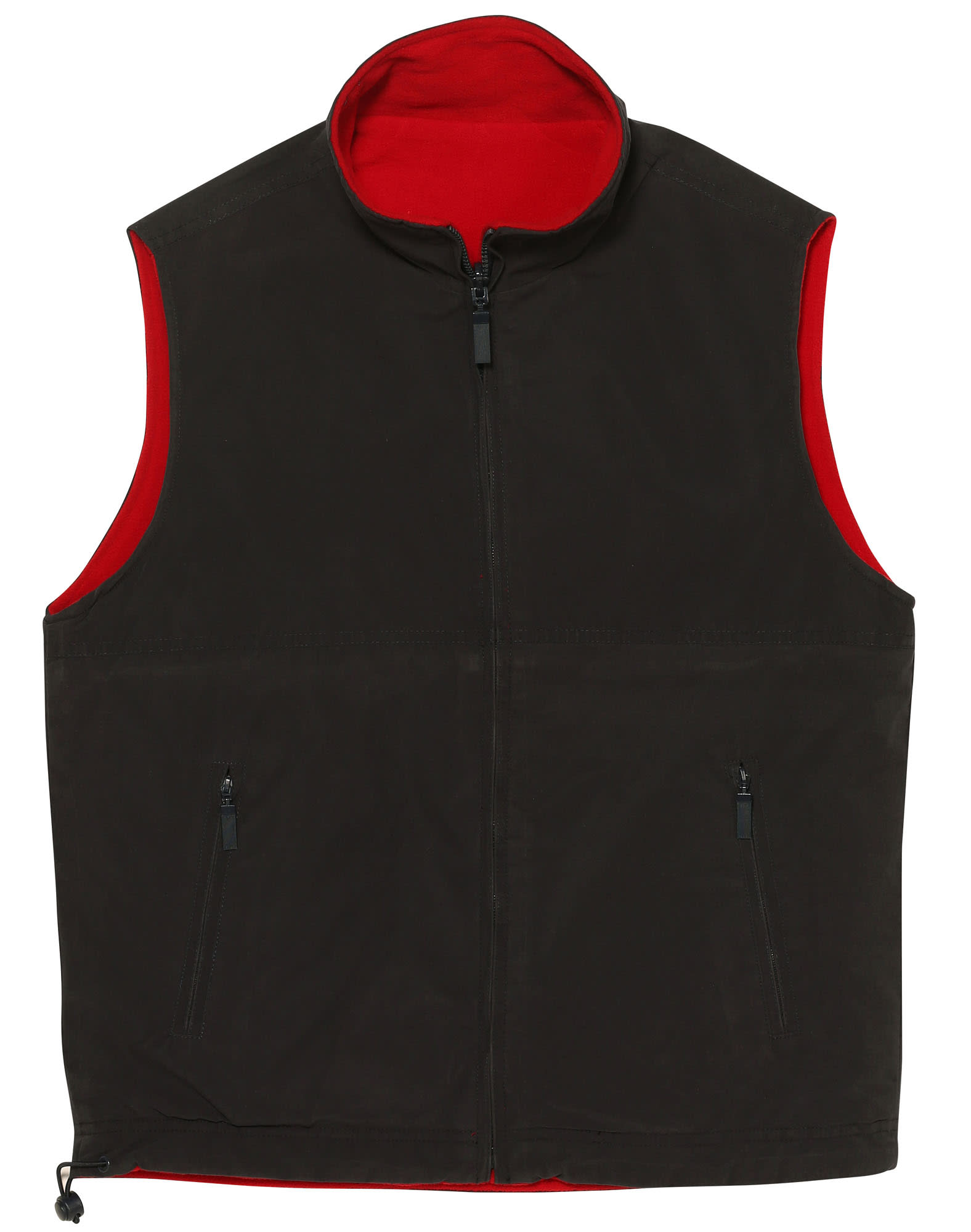 Unisex Reversible Vest PF04A | Black/Cherry Red