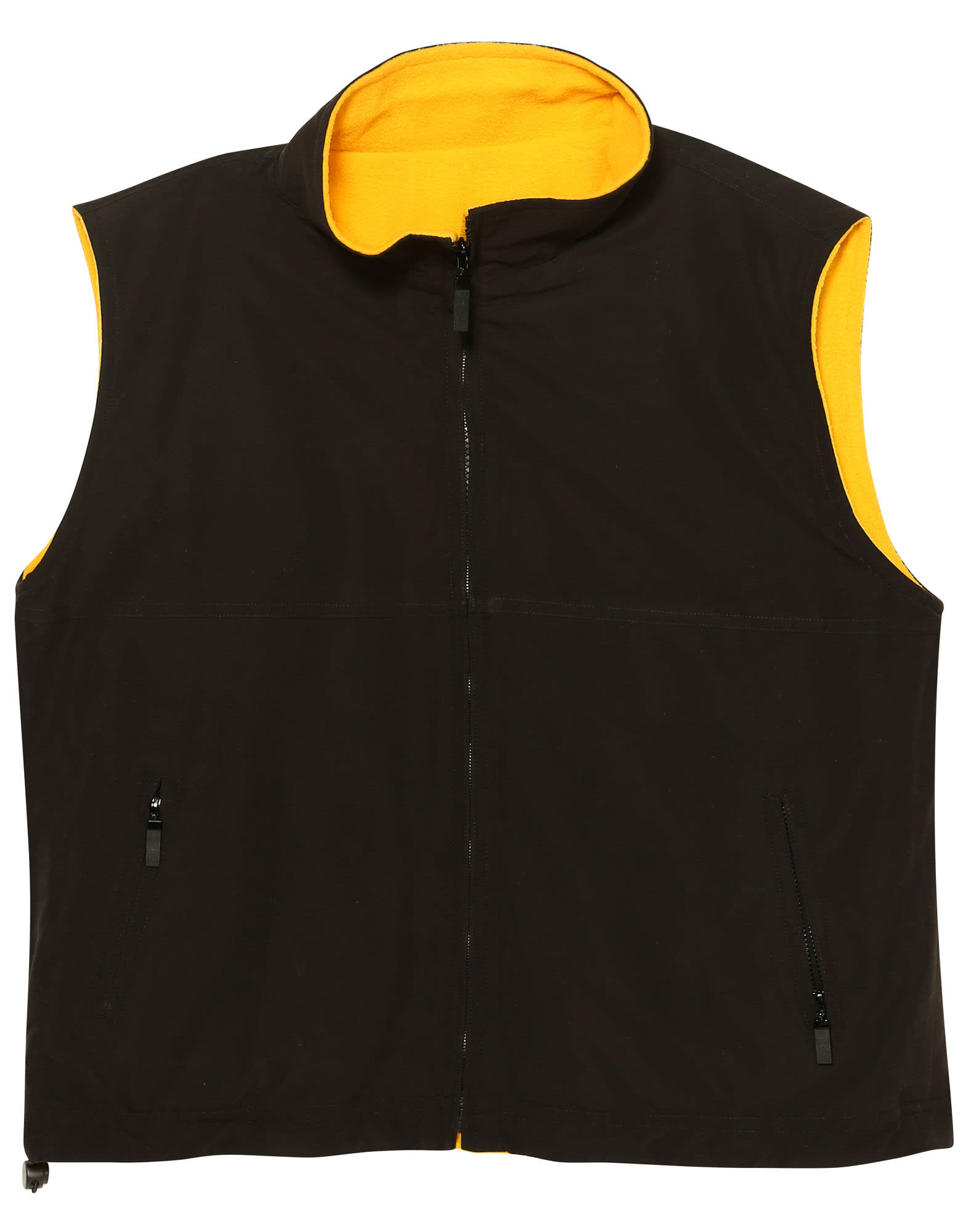 Unisex Reversible Vest PF04A | Black/Gold