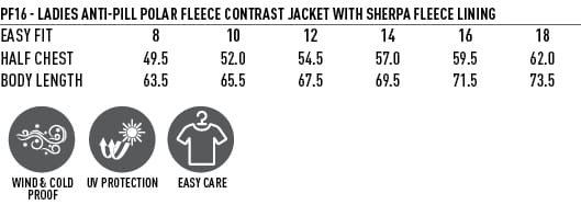 Ladies Shepherd Polar Fleece Contrast Jacket PF16 | 