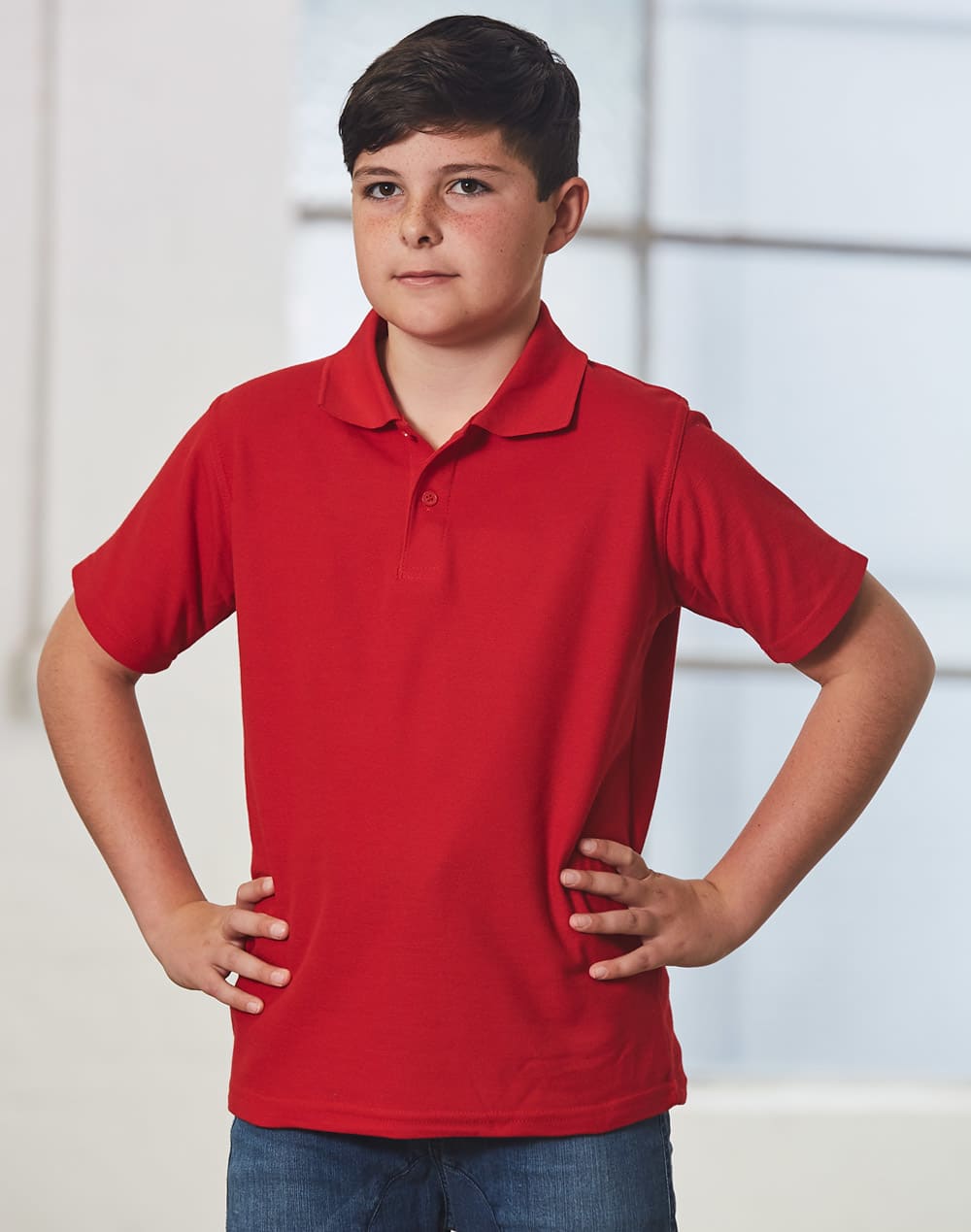 Kids Poly/Cotton Pique Knit Short Sleeve Polo (Unisex) PS11K