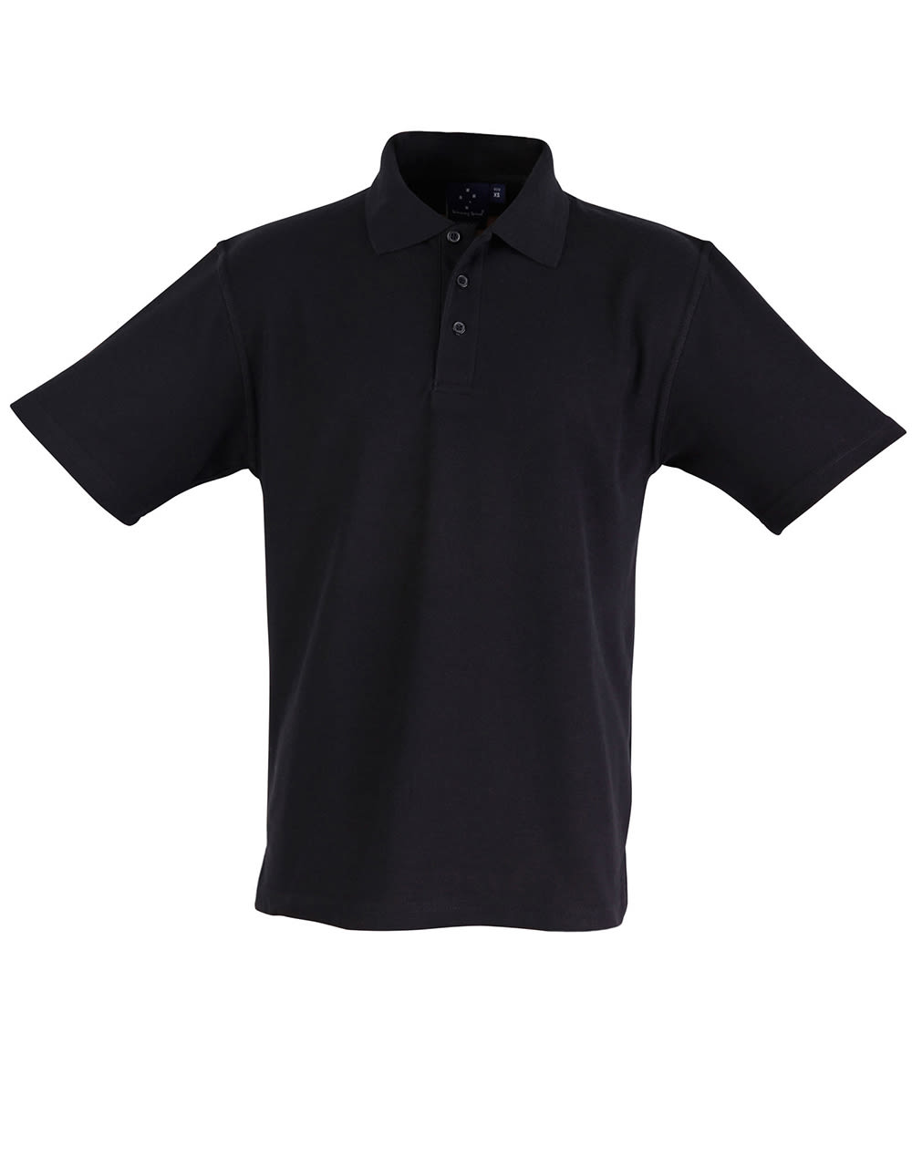 Kids Poly/Cotton Pique Knit Short Sleeve Polo (Unisex) PS11K | Black