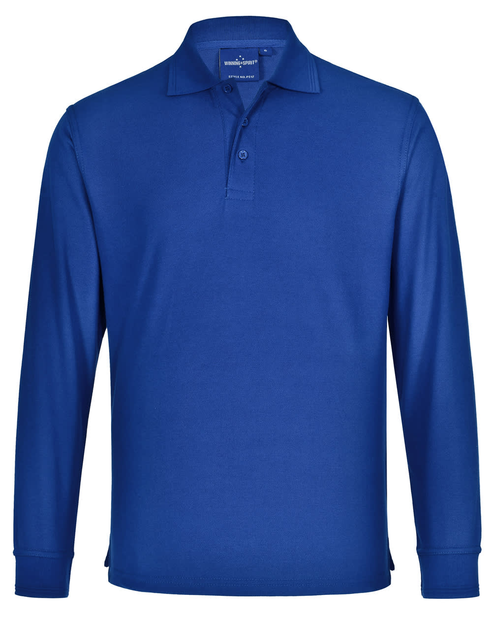 Unisex Poly/Cotton Pique Long Sleeve Polo PS12 | Royal