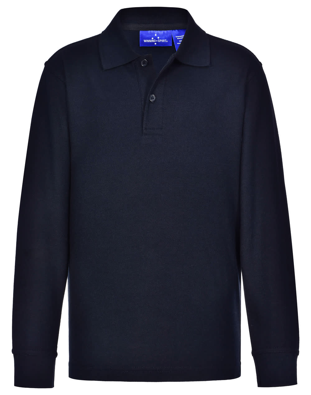 Kids Poly/Cotton Pique Long Sleeve Polo PS12K | Navy