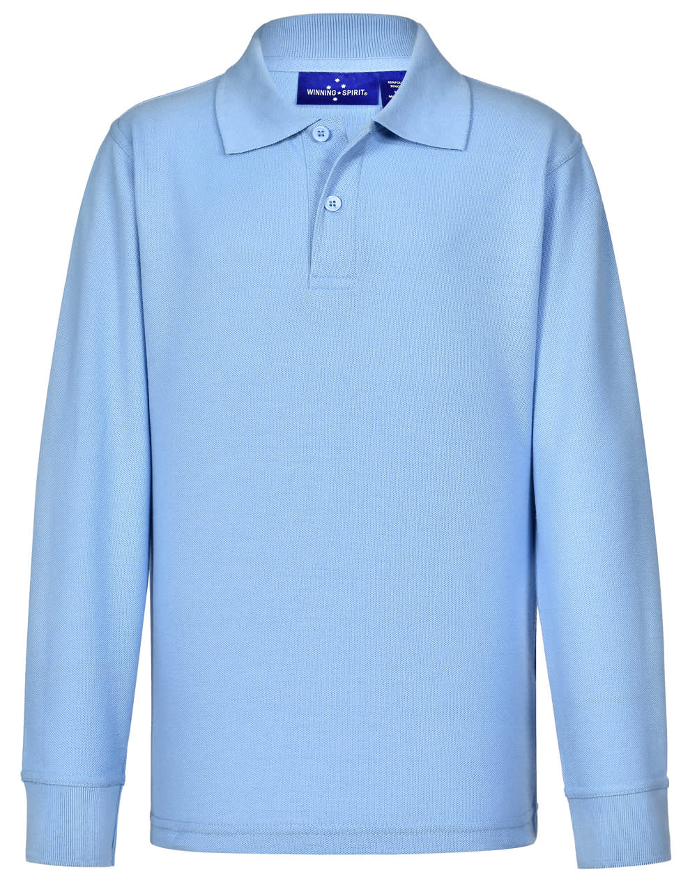 Kids Poly/Cotton Pique Long Sleeve Polo PS12K | Skyblue