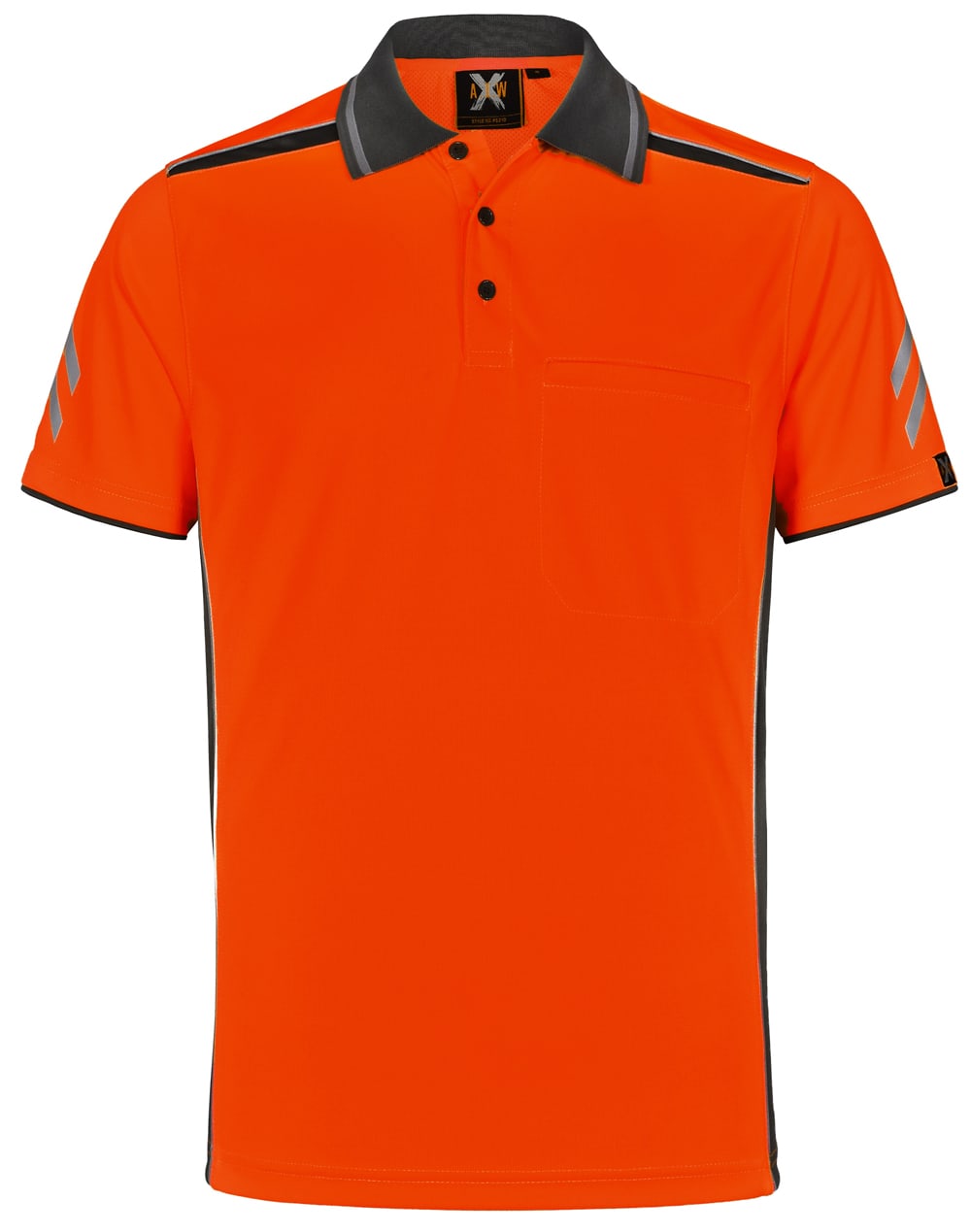 Unisex Cooldry Vented Polo PS210 | Orange/Ash