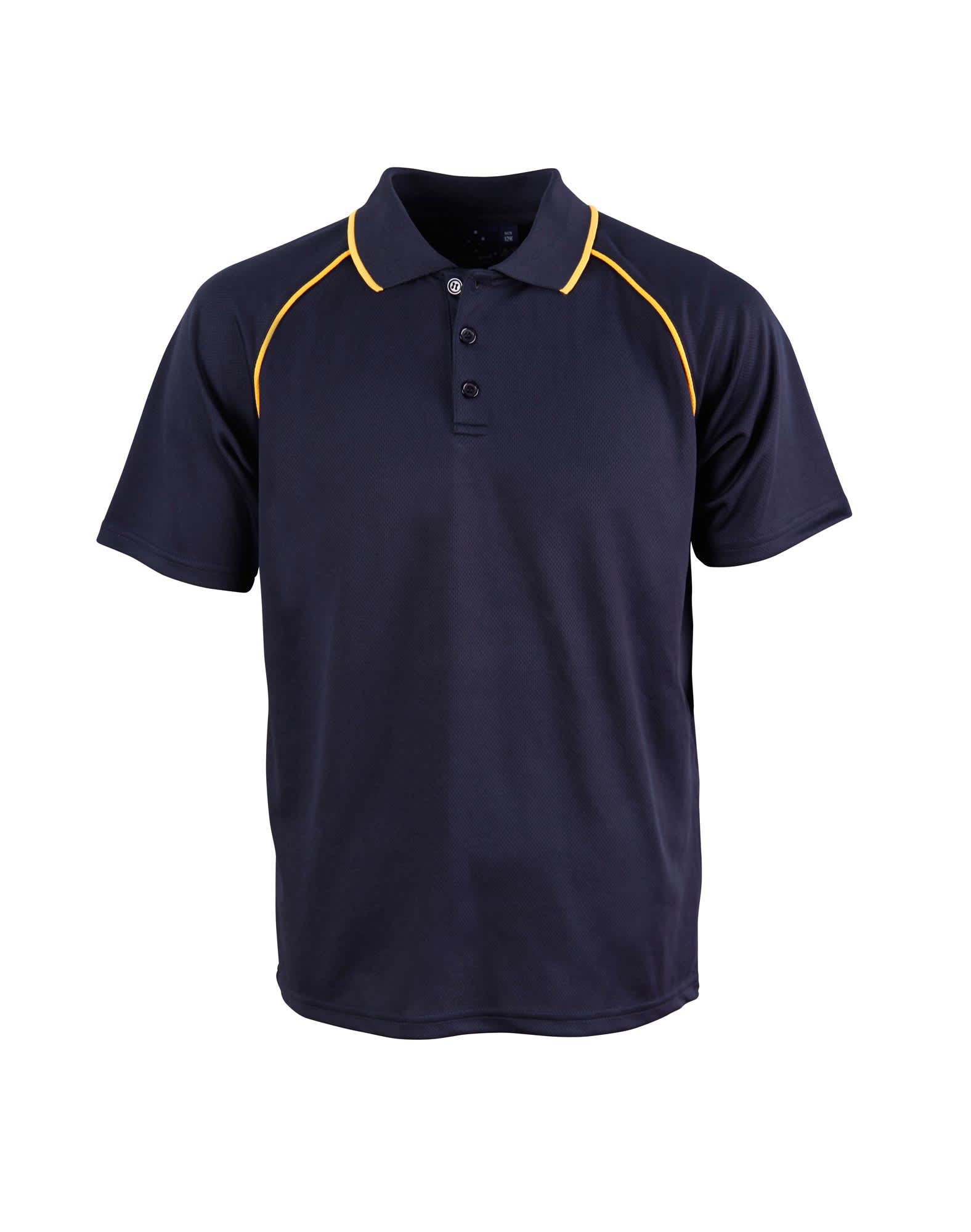 Kids CoolDry Raglan Short Sleeve Contrast Polo PS24 | Navy/Gold