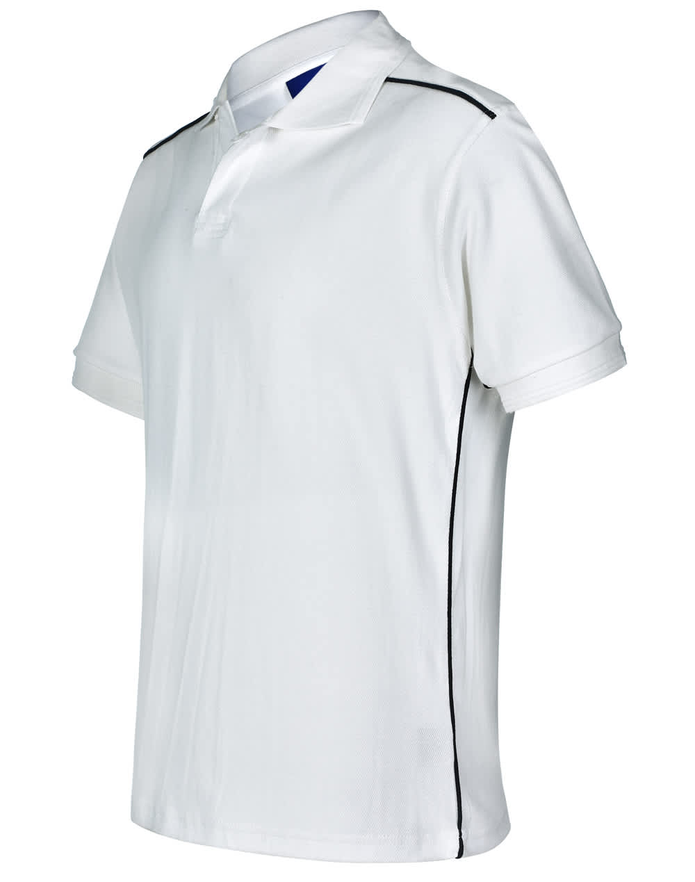 Mens Pure Cotton Contrast Piping Short Sleeve Polo PS25 | 