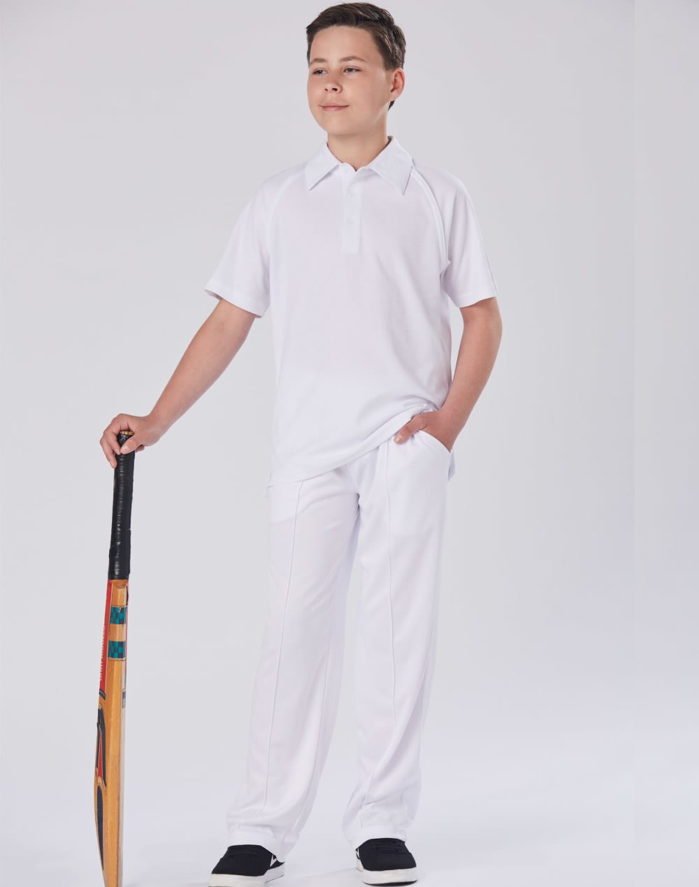 Kids TrueDry Mesh Knit Short Sleeve Cricket Polo PS29K