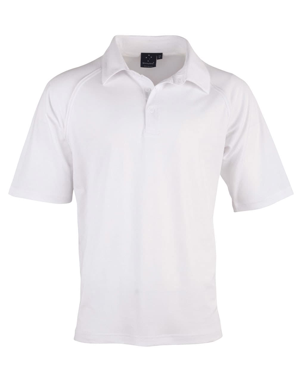 Kids TrueDry Mesh Knit Short Sleeve Cricket Polo PS29K | White