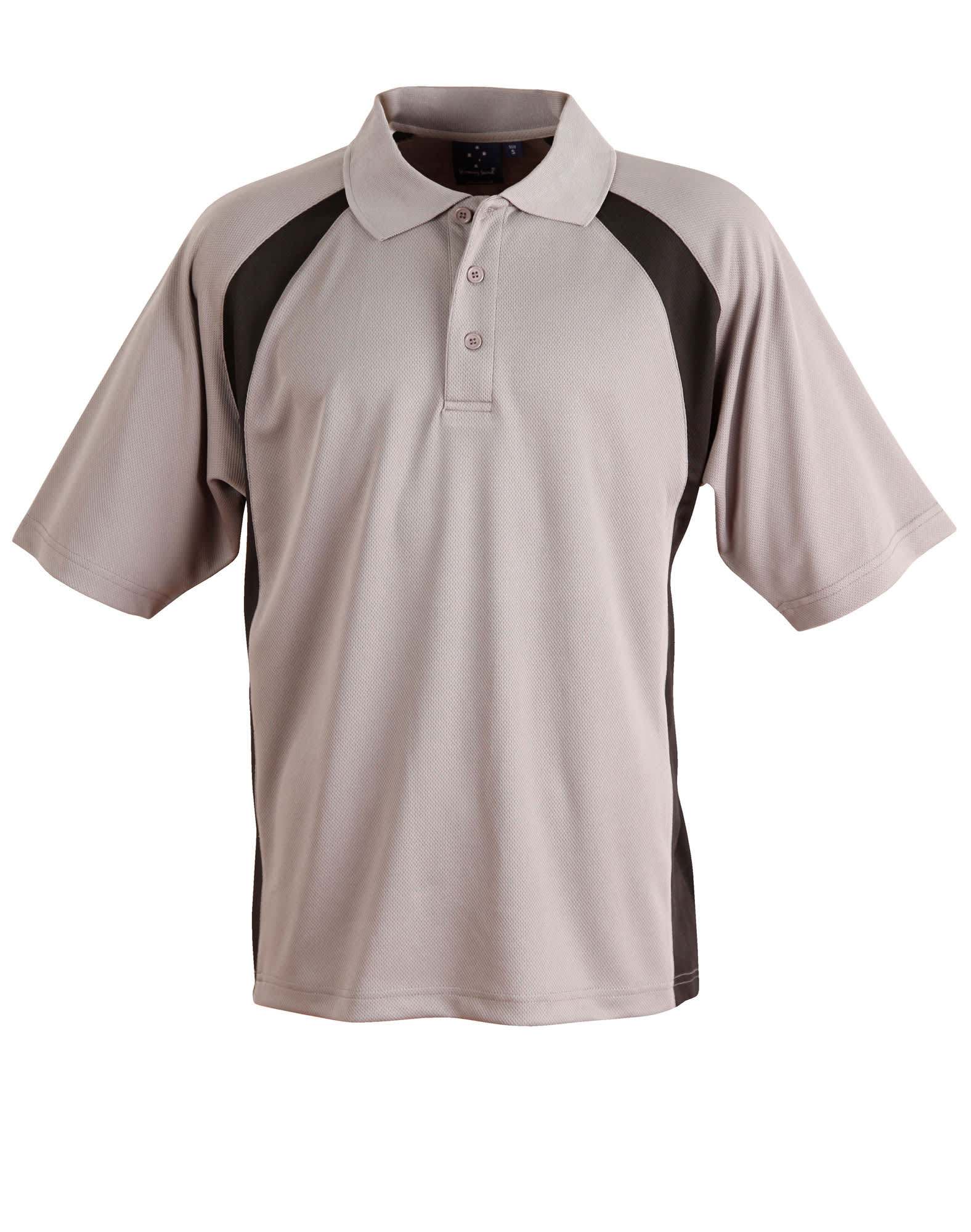 Mens CoolDry Micro-mesh Short Sleeve Polo PS30 | Grey/Black