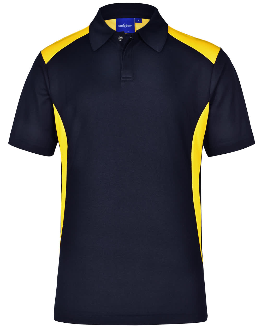 Mens TrueDry Contrast Short Sleeve Polo PS31 | Navy/Gold