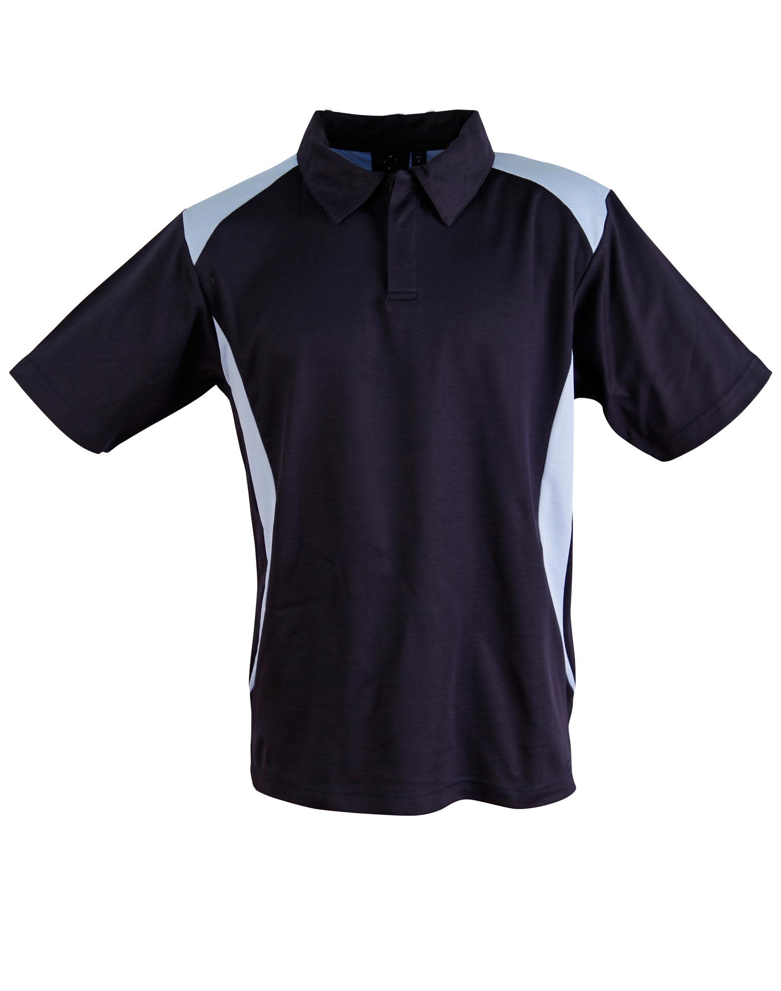 Mens TrueDry Contrast Short Sleeve Polo PS31 | Navy/Skyblue