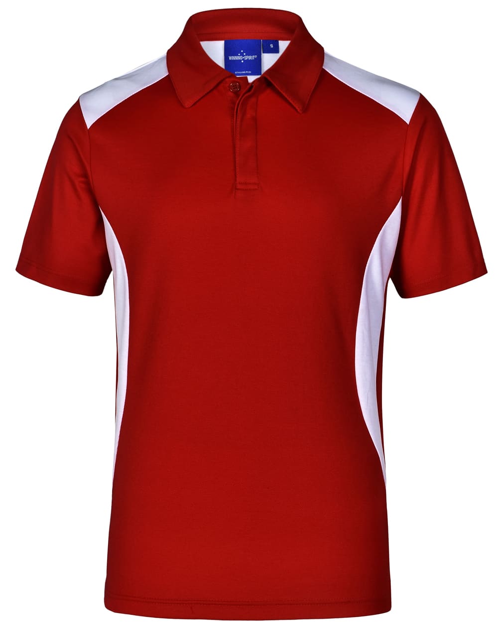Mens TrueDry Contrast Short Sleeve Polo PS31 | Red/White
