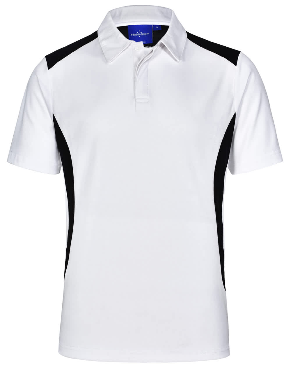 Mens TrueDry Contrast Short Sleeve Polo PS31 | White/Black