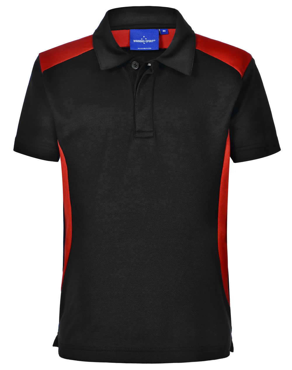 Kids TrueDry Contrast Short Sleeve Polo PS31K | Black/Red