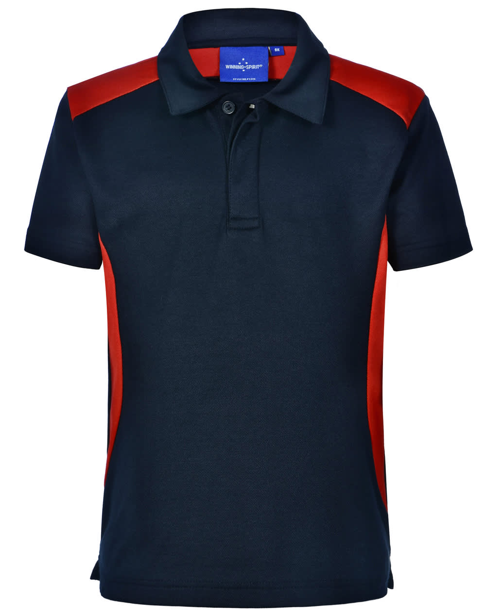 Kids TrueDry Contrast Short Sleeve Polo PS31K | Navy/Red