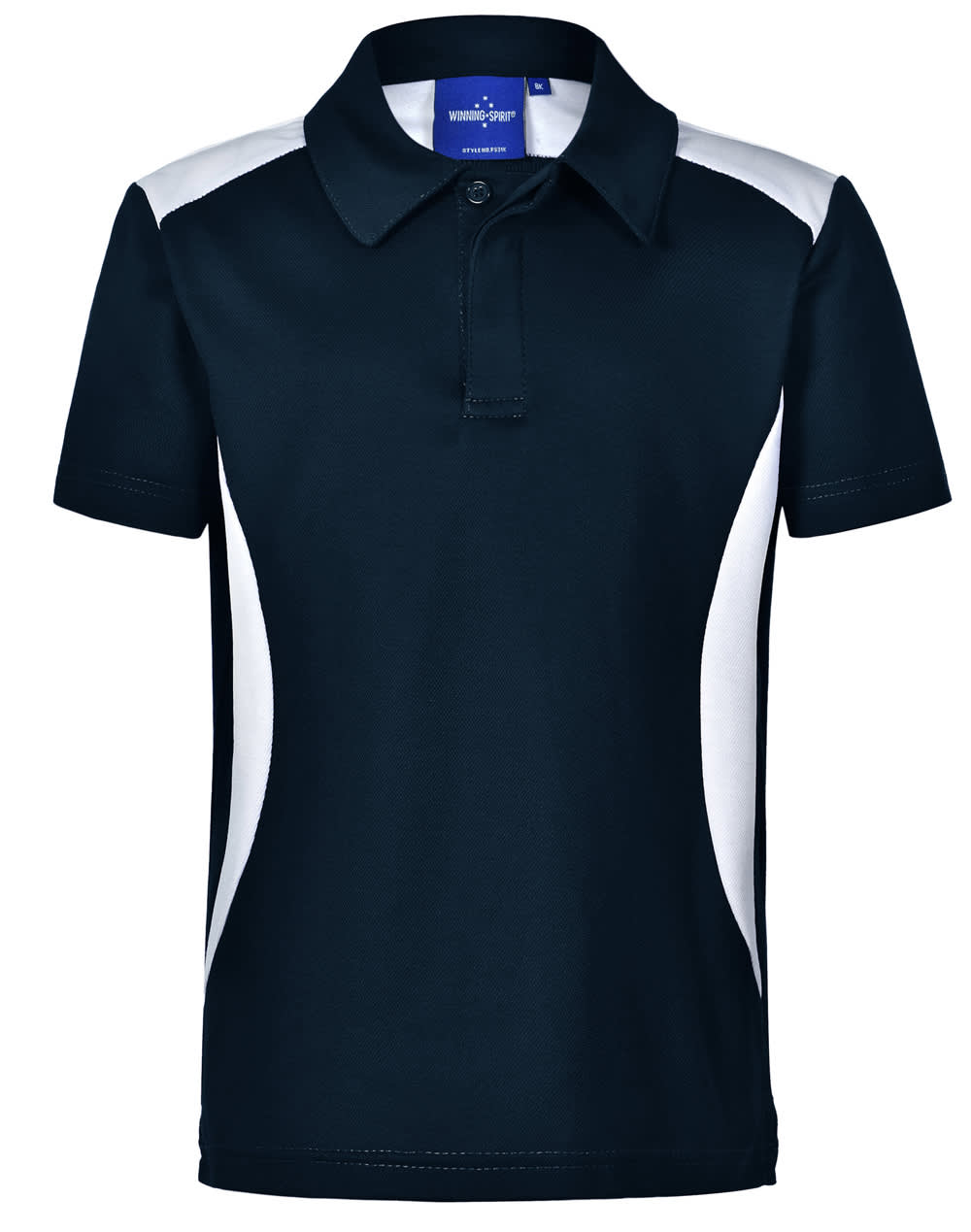 Kids TrueDry Contrast Short Sleeve Polo PS31K | Navy/White