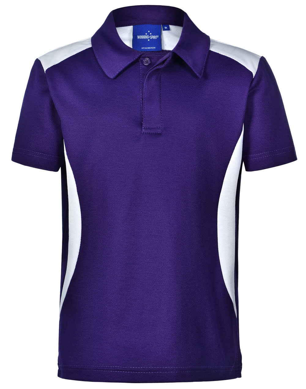 Kids TrueDry Contrast Short Sleeve Polo PS31K | Purple/White