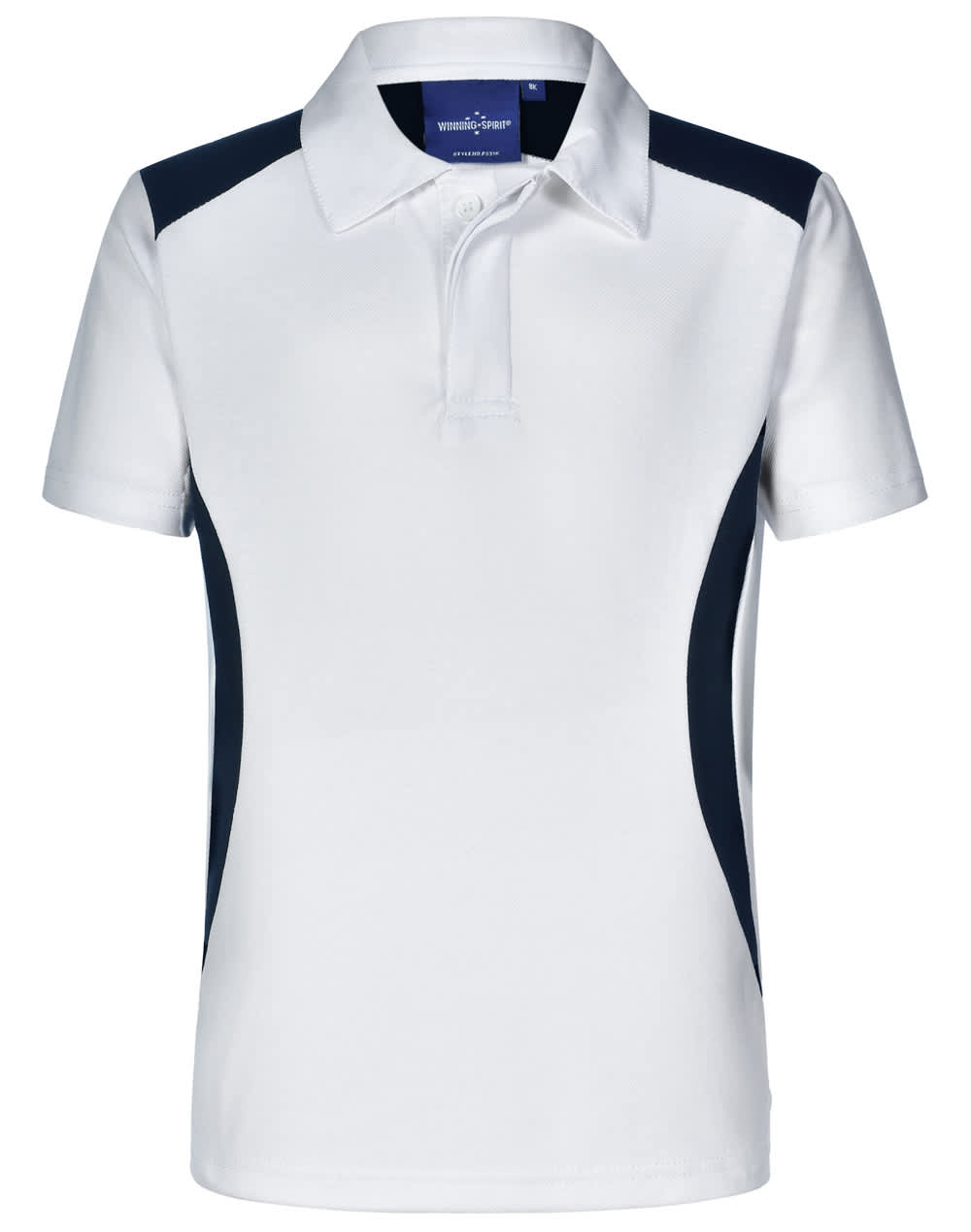 Kids TrueDry Contrast Short Sleeve Polo PS31K | White/Navy