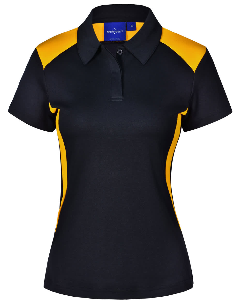 Ladies TrueDry Contrast Short Sleeve Polo PS32A | Navy/Gold