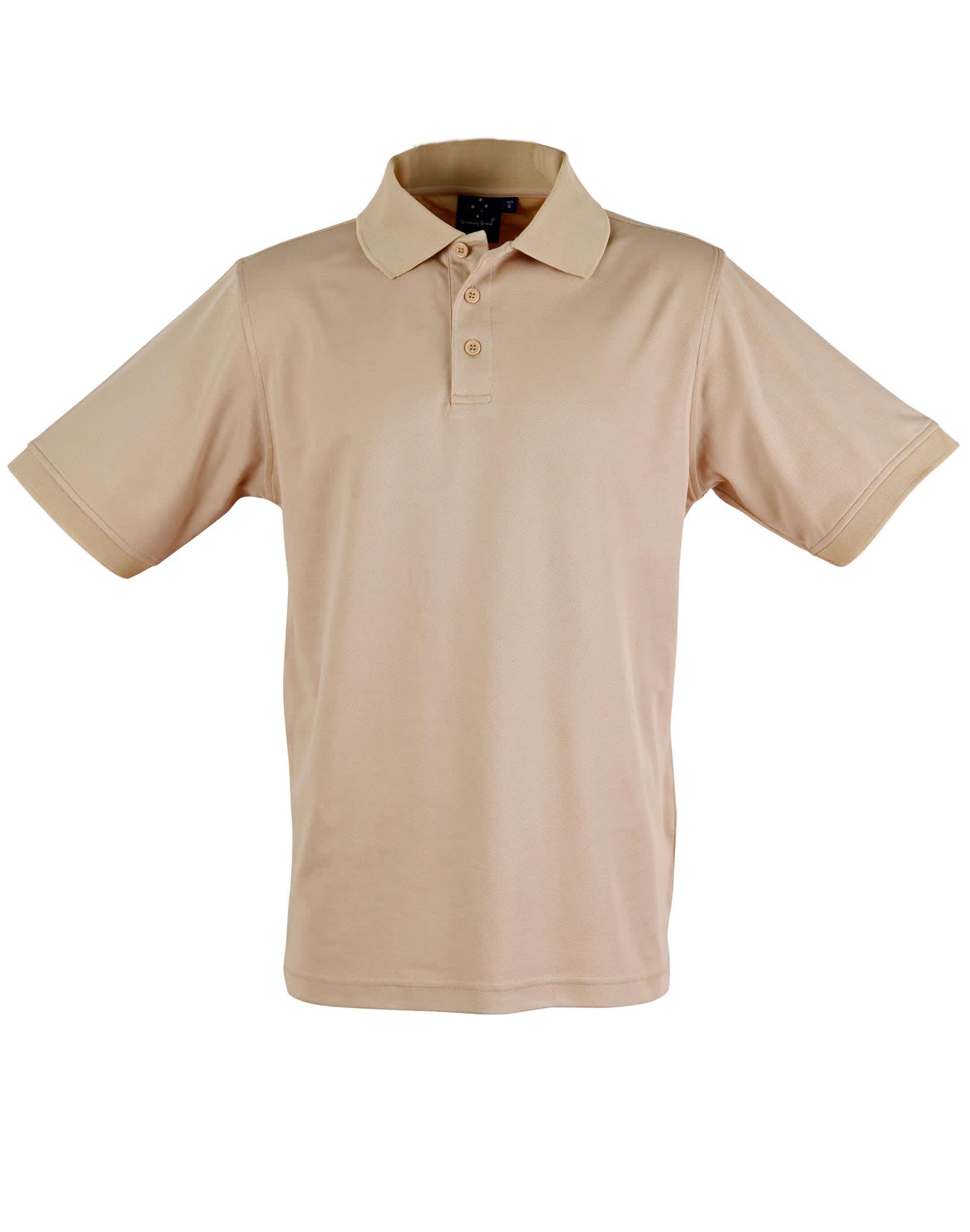 Mens TrueDry Short Sleeve Polo PS33 | Beige