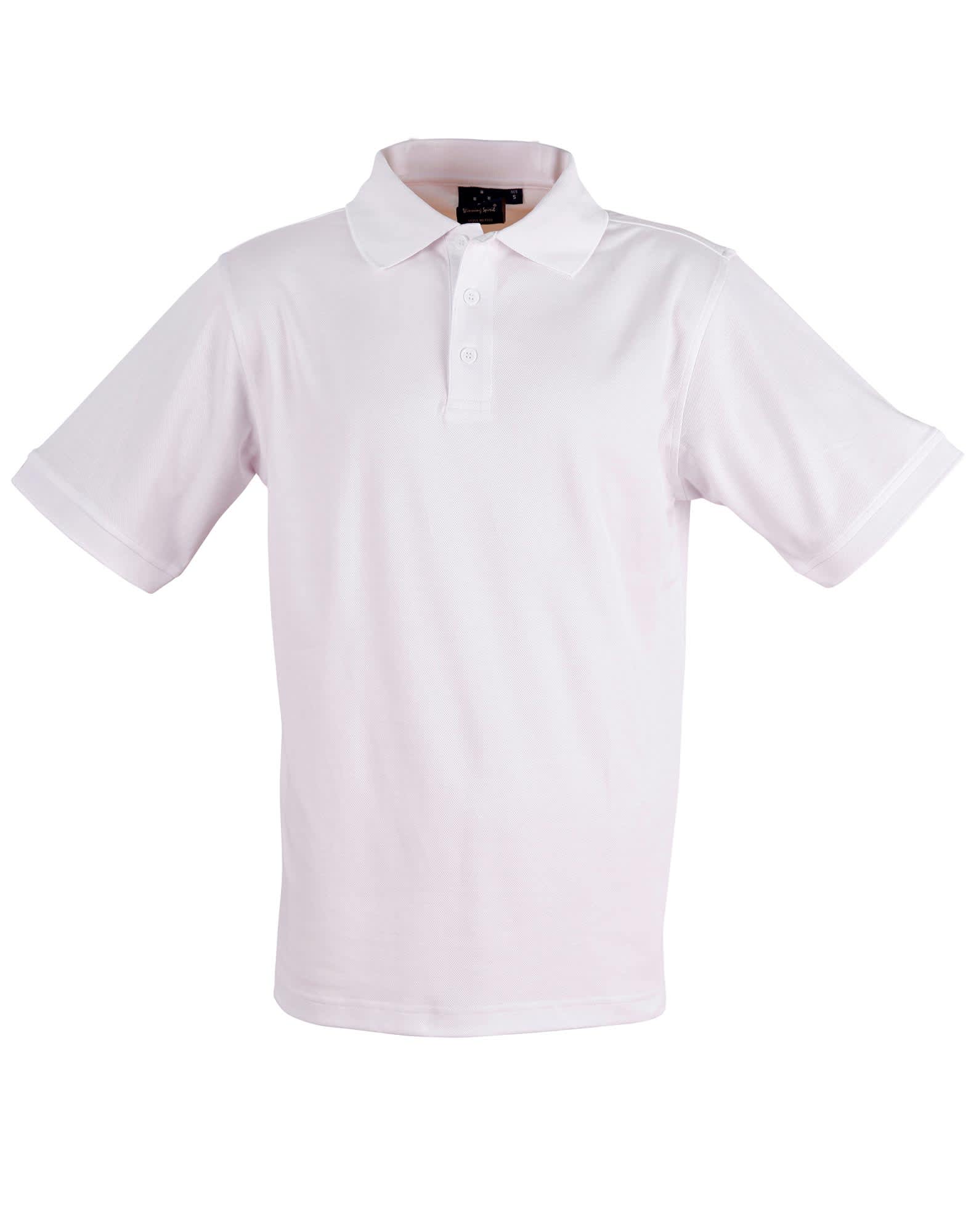 Mens TrueDry Short Sleeve Polo PS33 | White