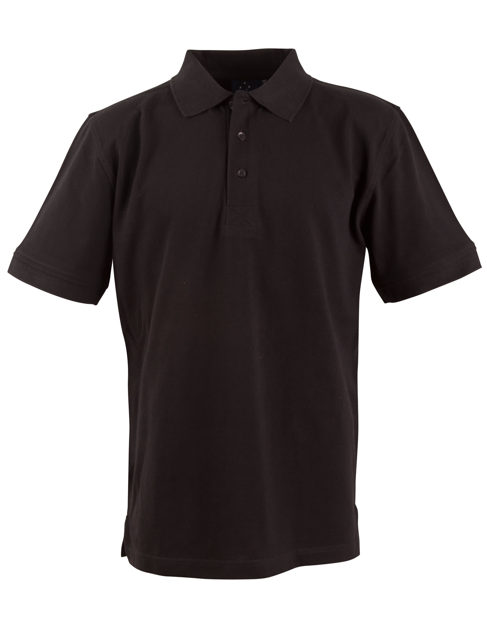 Mens Cotton Pique Knit Short Sleeve Polo PS39 | Black