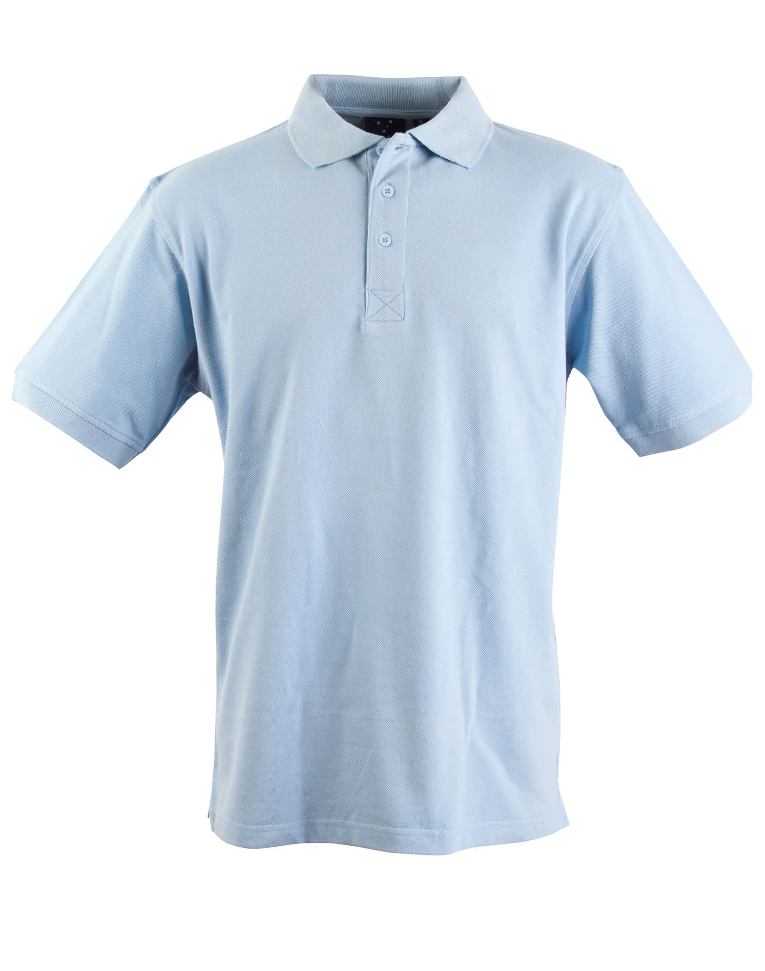 Mens Cotton Pique Knit Short Sleeve Polo PS39 | Spring Blue