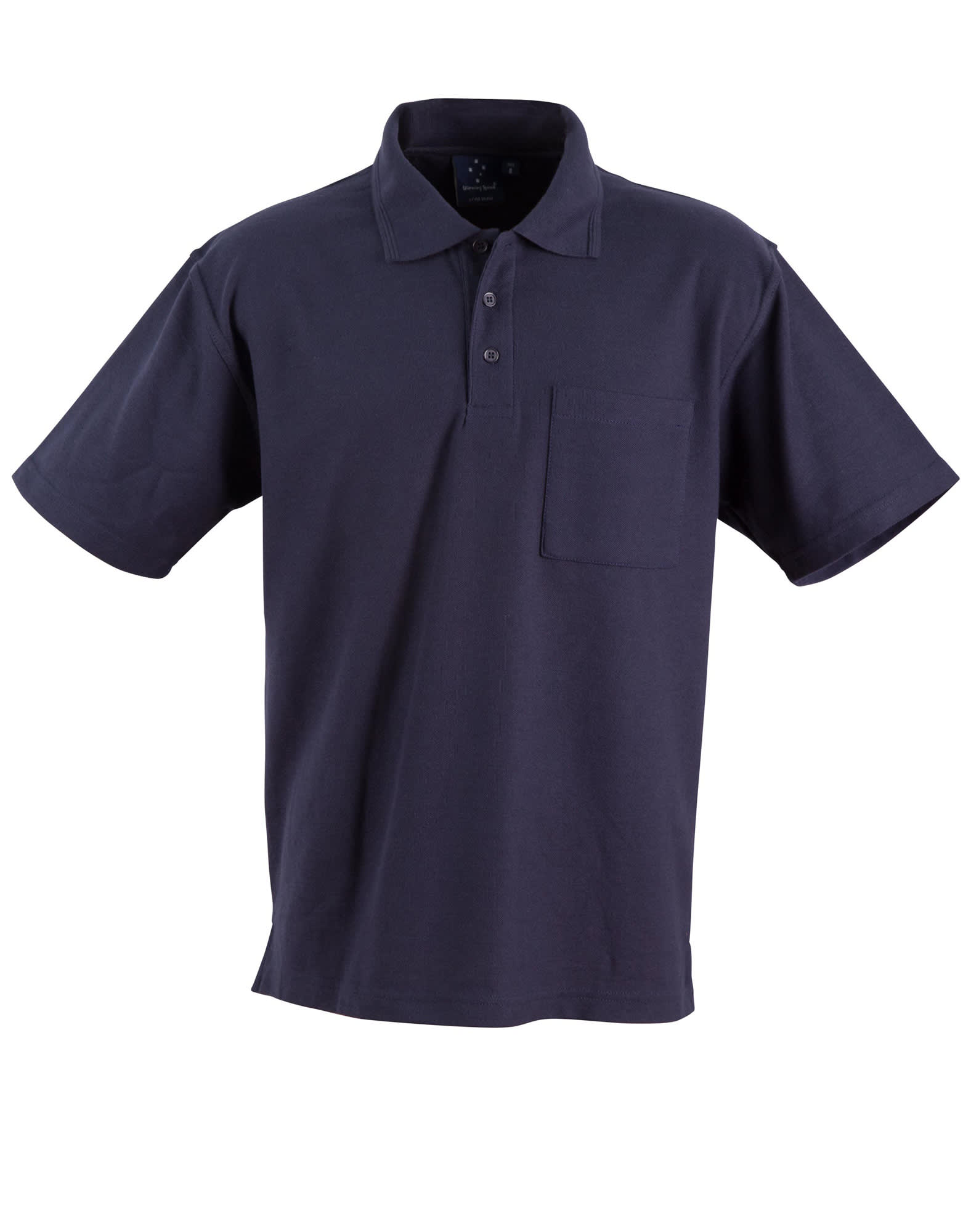 Unisex Poly/Cotton Pique Pocket Short Sleeve Polo PS41 | Navy