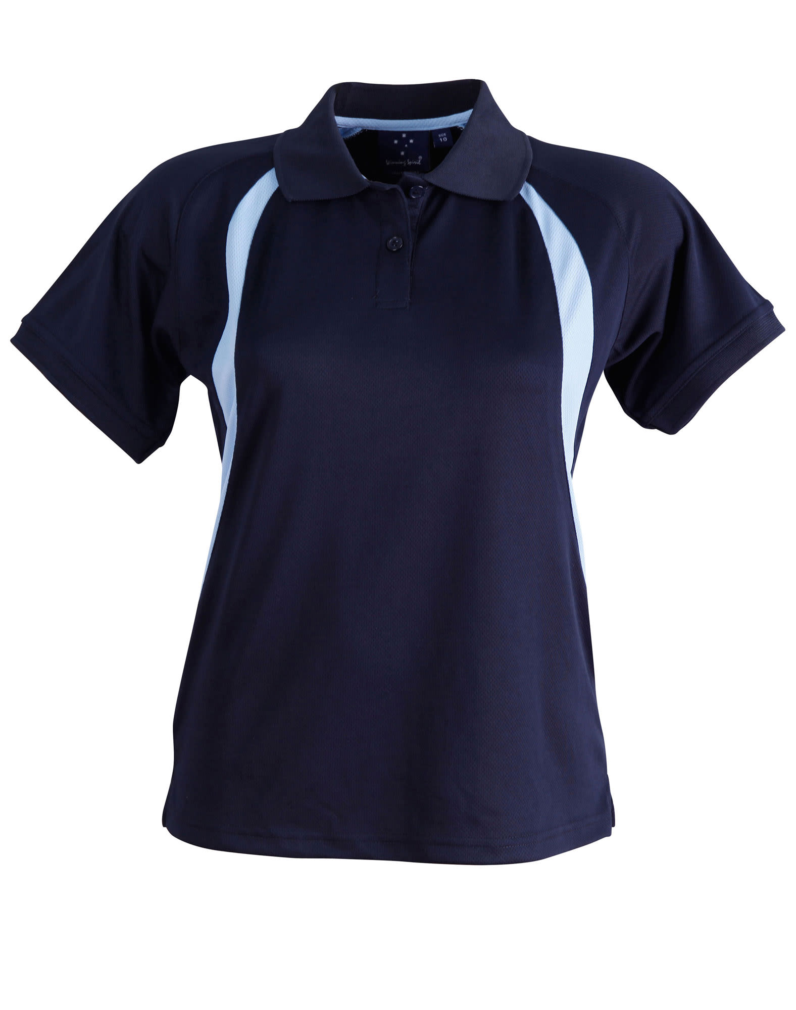 Ladies CoolDry Mesh Contrast Short Sleeve Polo PS52 | Navy/Skyblue