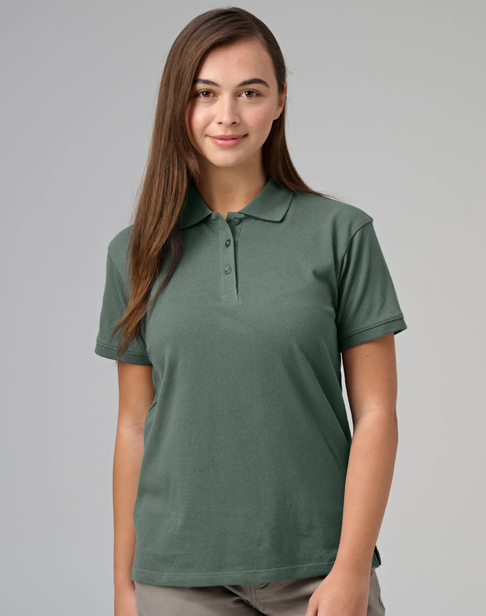 ladies cotton stretch polo SH-PS56
