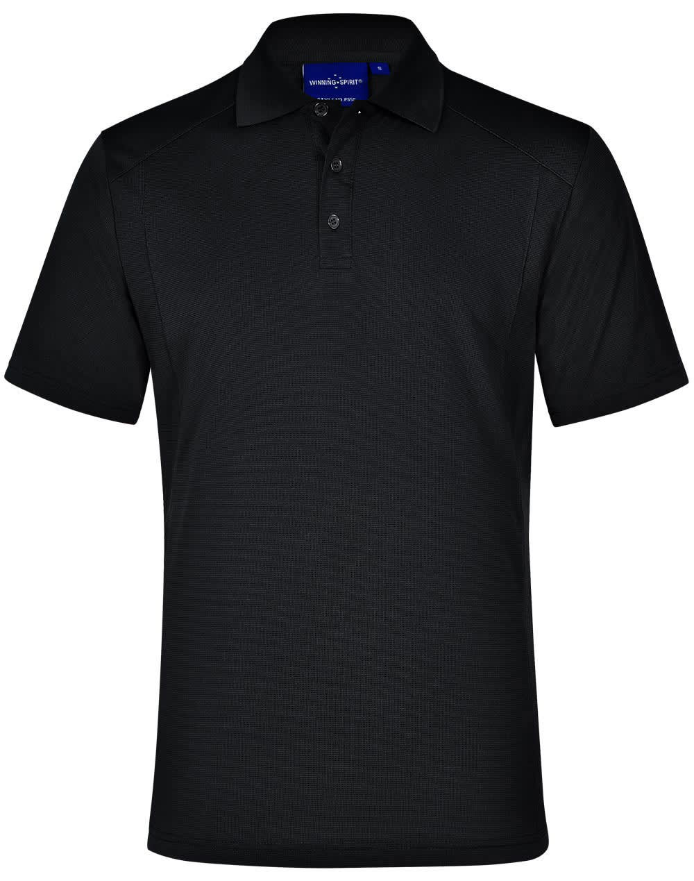 Mens Bamboo Charcoal Eco- Friendly Fabric Short Sleeve Polo PS59 | Black