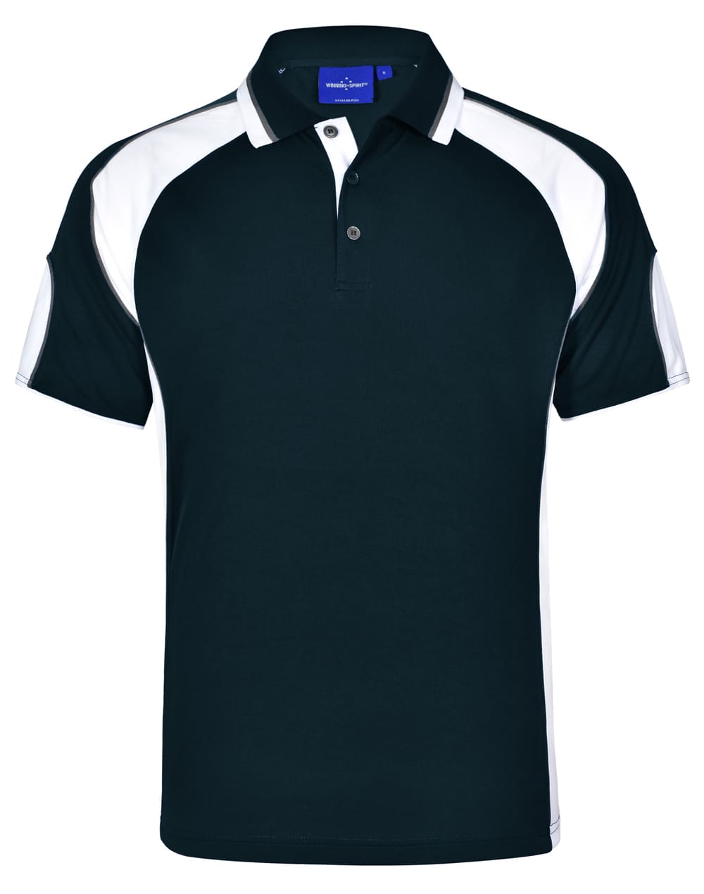 Mens CoolDry Contrast Short Sleeve Polo with Sleeve Panels PS61 | Navy/White