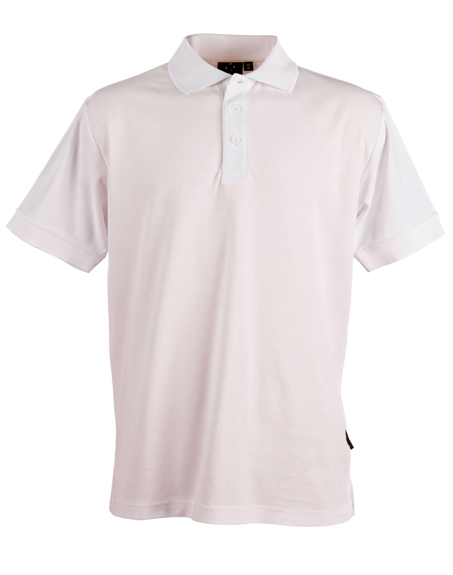 Mens TrueDry Solid Colour Short Sleeve Pique Polo PS63 | White