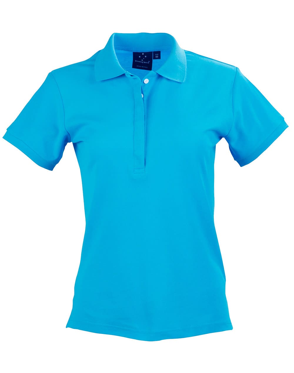 Ladies TrueDry Solid Colour Short Sleeve Pique Polo PS64 | Aqua Blue