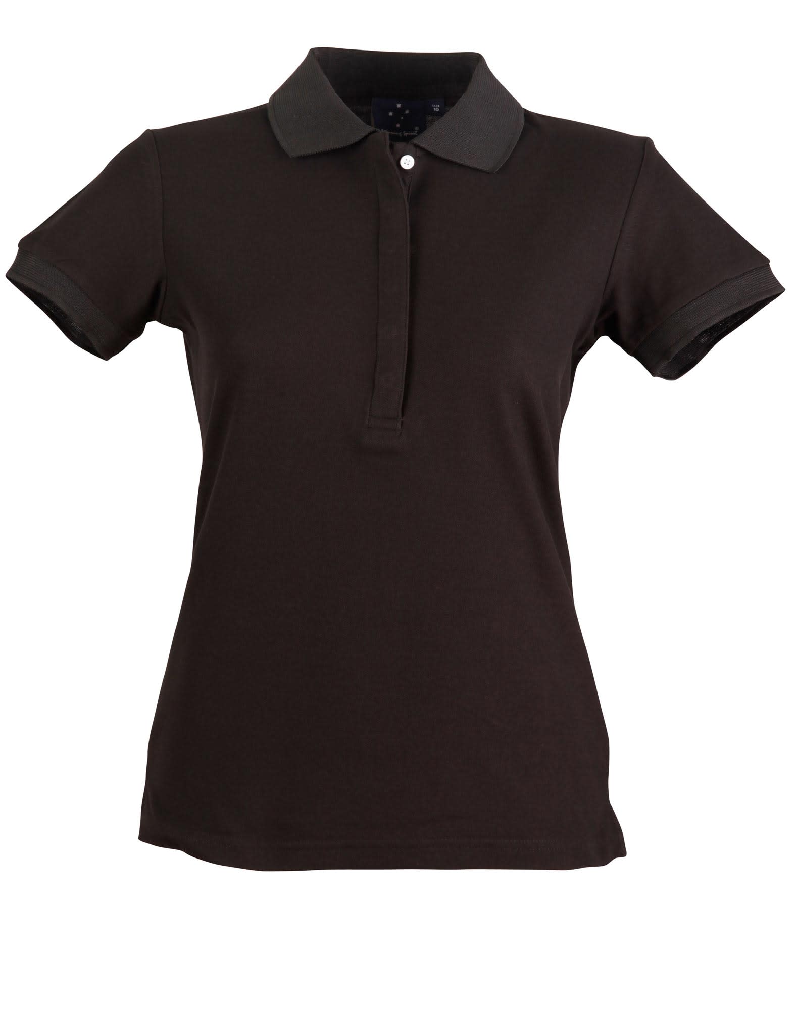 Ladies TrueDry Solid Colour Short Sleeve Pique Polo PS64 | Black