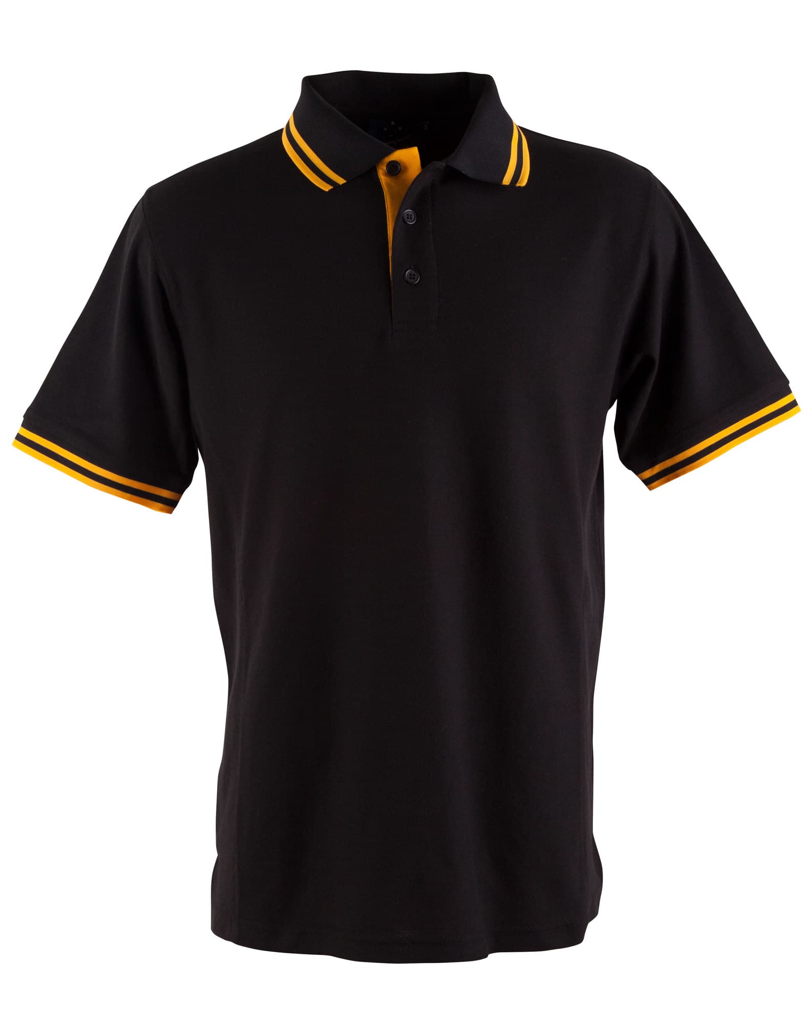 Kids TrueDry Pique Short Sleeve Polo PS65K | Black/Gold