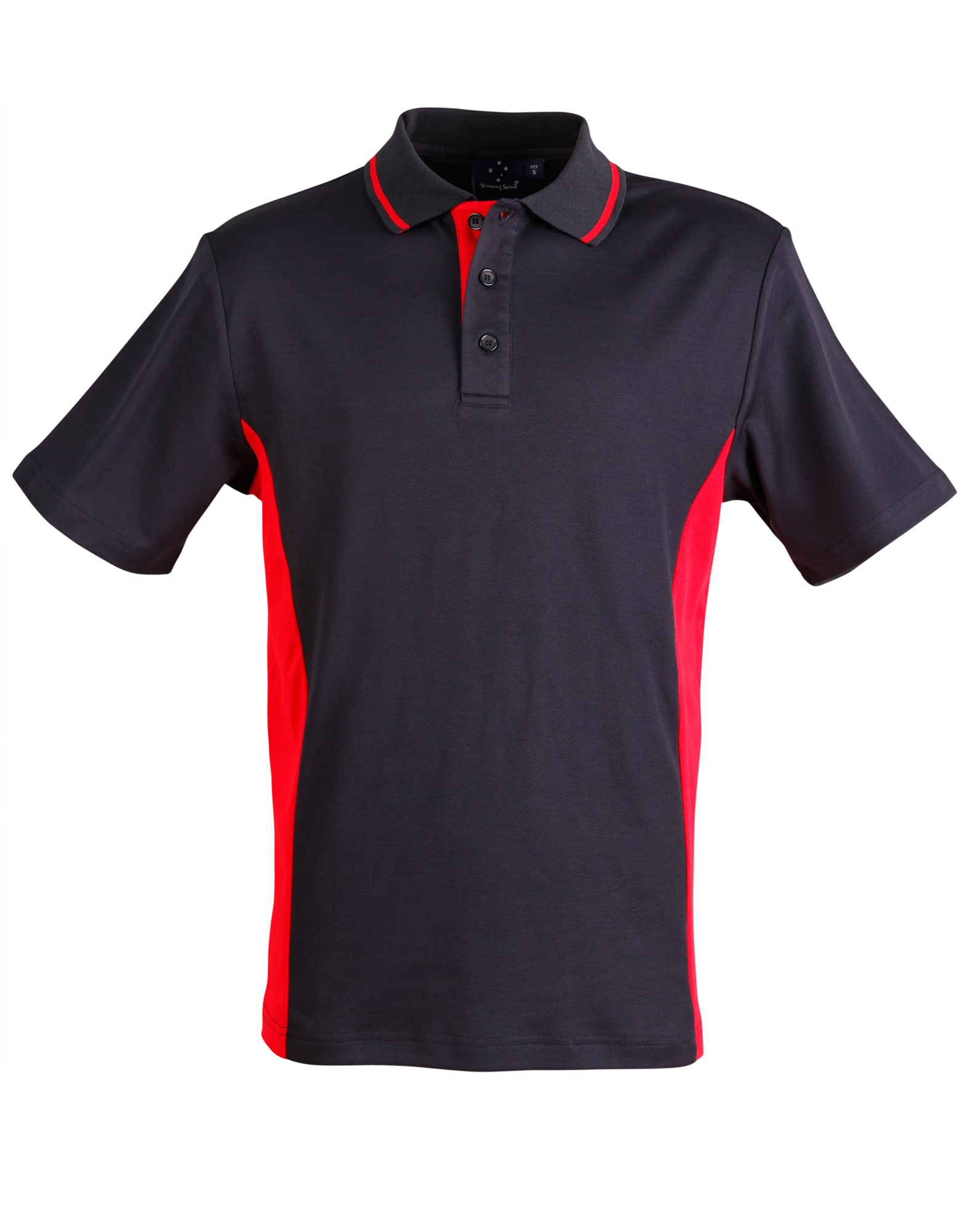 Kids TrueDry Contrast Short Sleeve Polo PS73K | Navy/Red