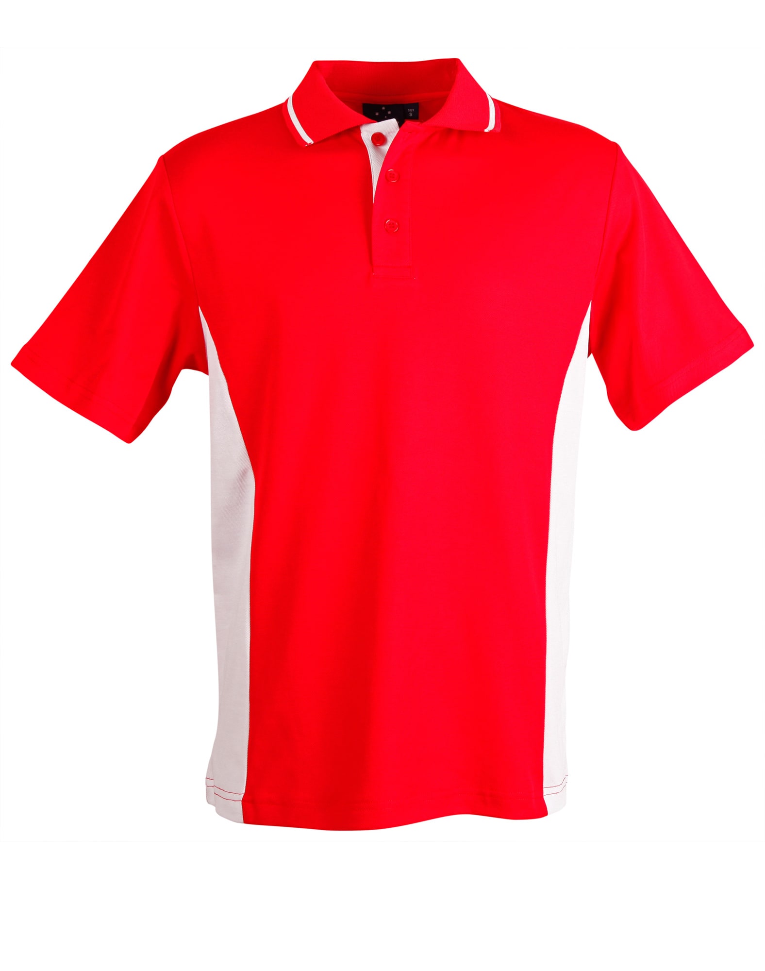 Kids TrueDry Contrast Short Sleeve Polo PS73K | Red/White