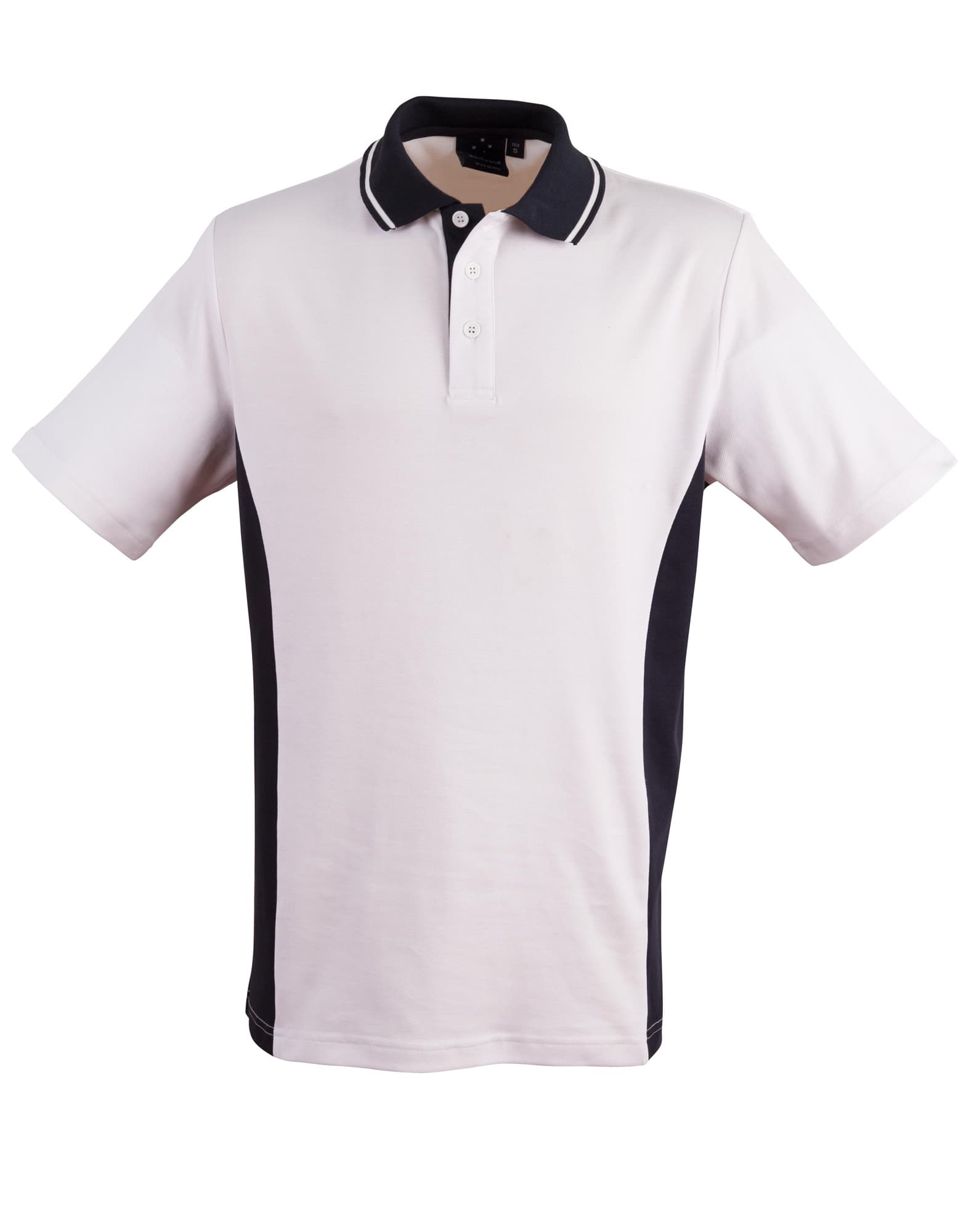 Kids TrueDry Contrast Short Sleeve Polo PS73K | White/Navy