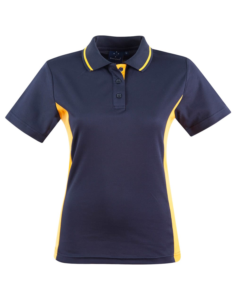 Ladies TrueDry Contrast Short Sleeve Polo PS74 | Navy/Gold