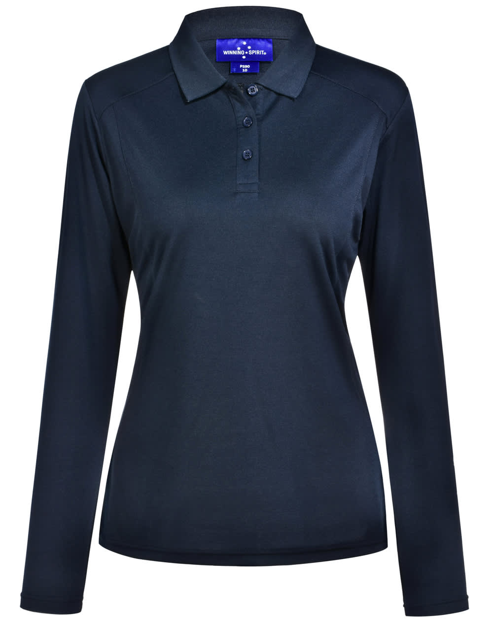 Ladies Bamboo Charcoal Eco- Friendly Fabric Long Sleeve Polo PS90 | Navy