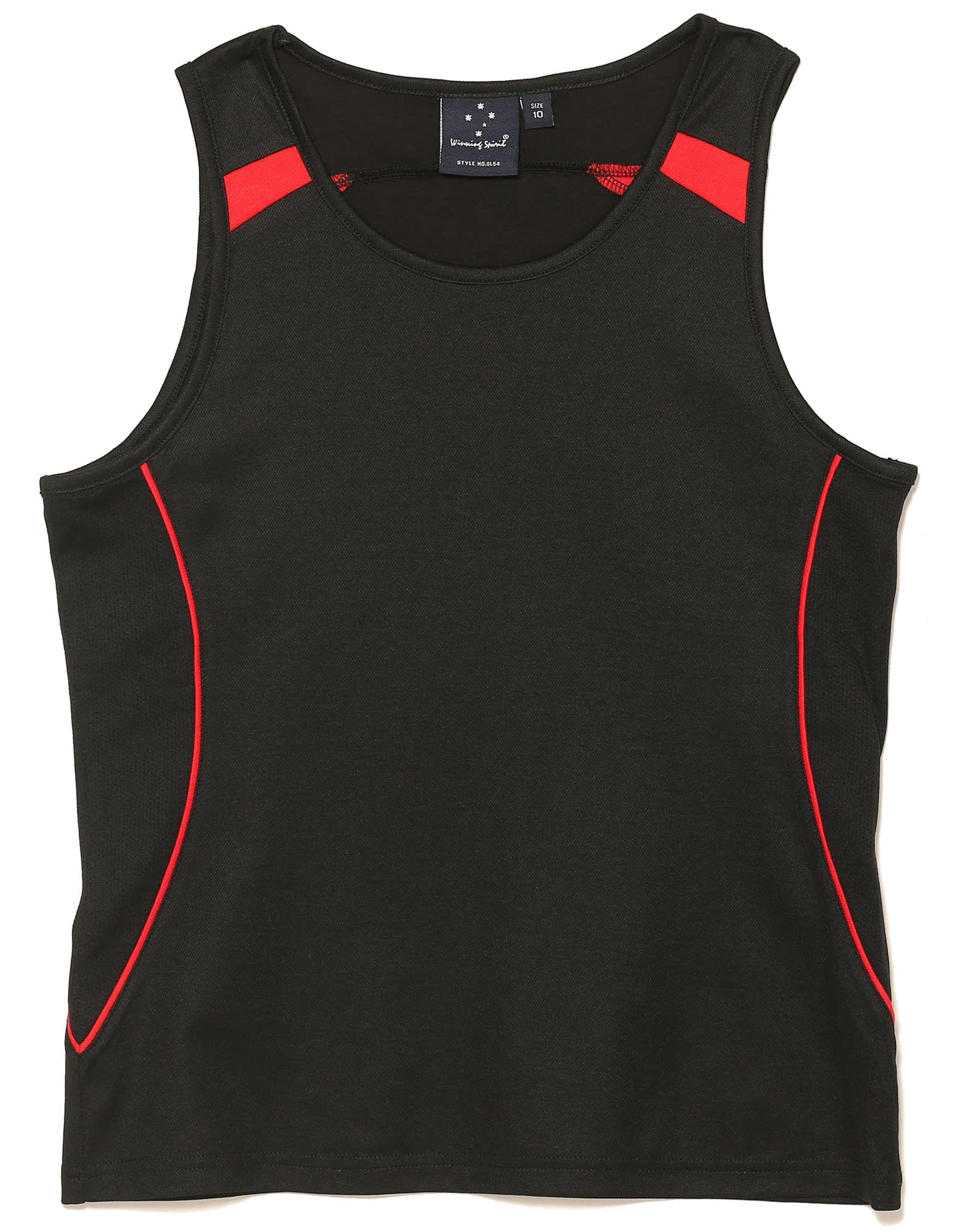 Ladies TrueDry Fashion Singlet SL54 | Black/Red