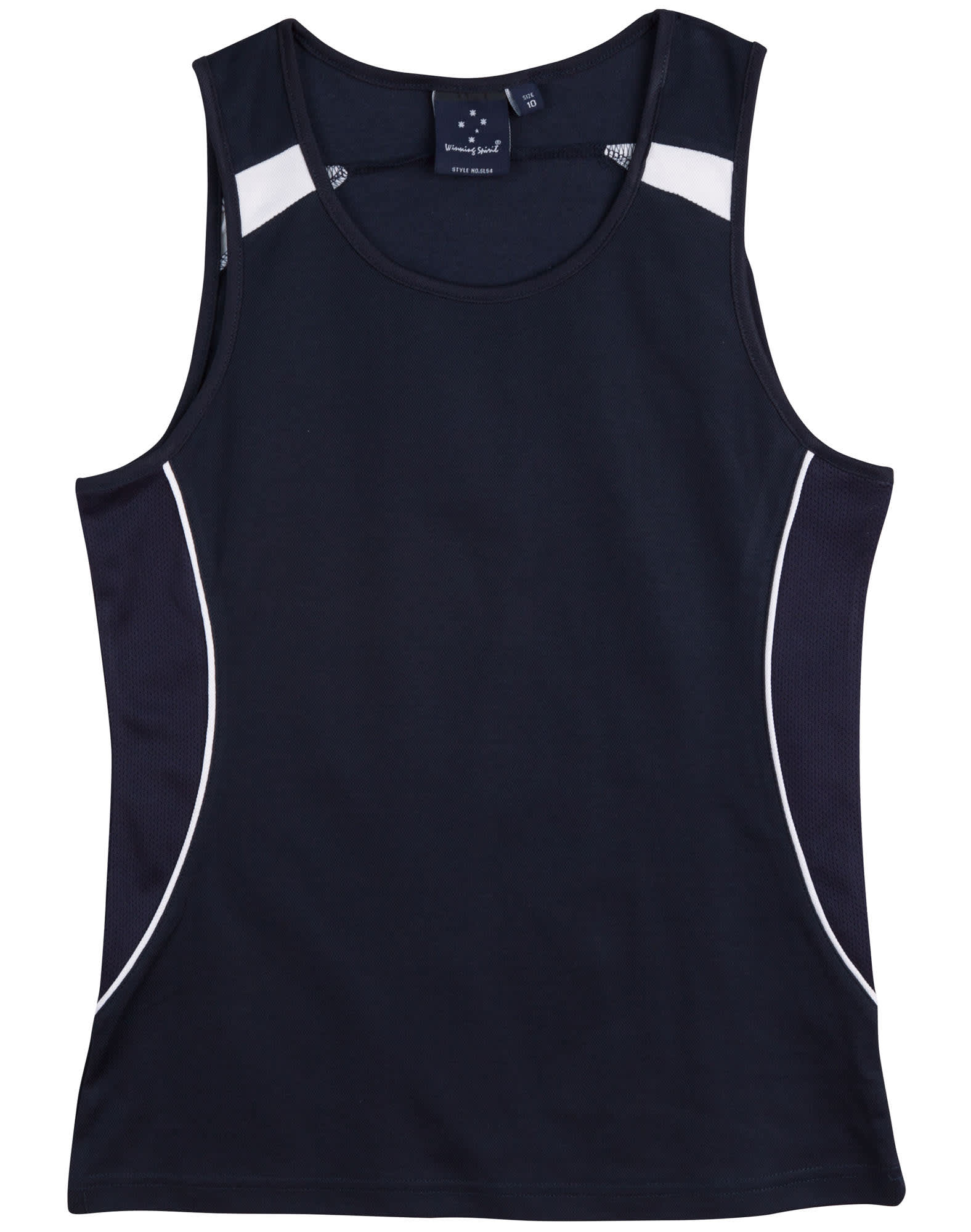 Ladies TrueDry Fashion Singlet SL54 | Navy/White