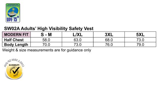 Adults Hi-Vis Safety Vest SW02A | 